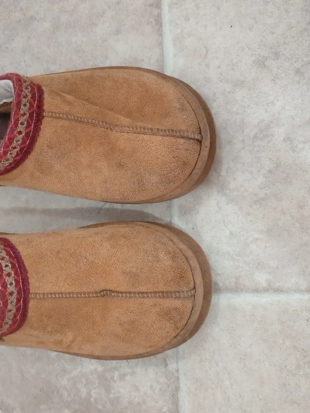 Ugg Girls Big Kid Tasman Slippers Shoes  Brown Slip On Size 1B